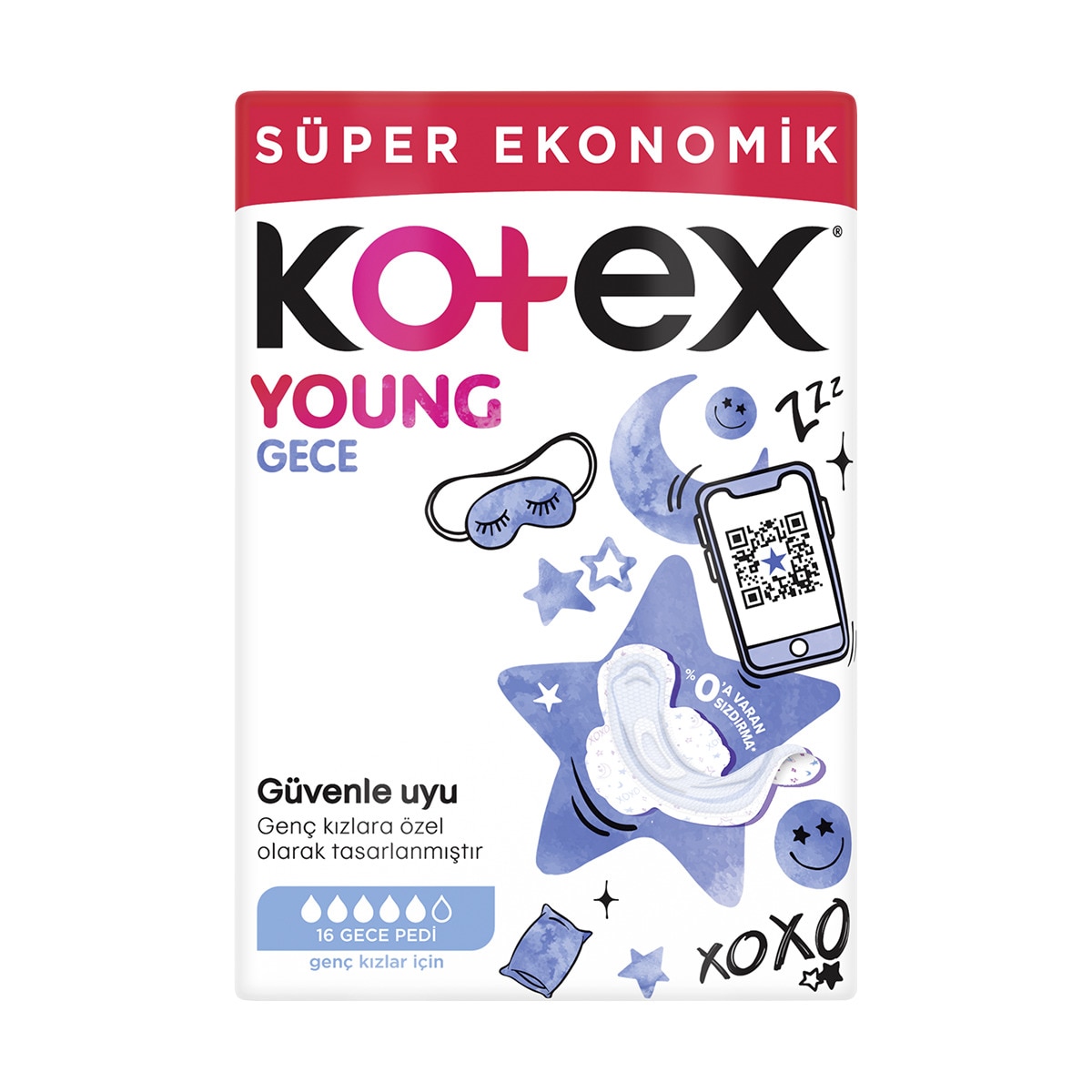  KOTEX KOTEX Kotex Young Super Ekonomik Paket Gece 16'lı 