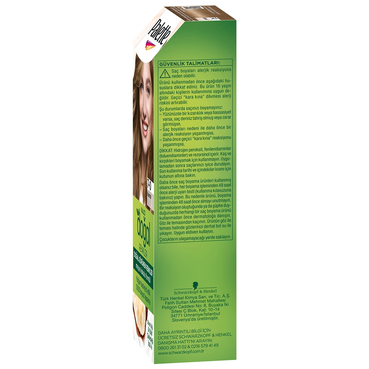  PALETTE NATURAL COLORS PALETTE NATURAL COLORS Palette Kalıcı Doğal Renkler Saç Boyası 7-0 Kumral  1 of 10 