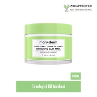 Maruderm Kahve Özü + Yeşil Çay Özü Tazeleyici Kil Maskesi 100 ml