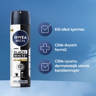 NIVEA DEO NIVEA DEO Nivea Deodorant Sprey Black & White Pwr Epic Night Erkek 150 ml  1 of 7 