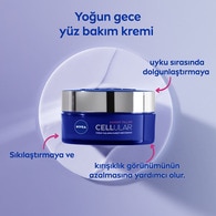 Nivea Cellular Expert Filler Yoğun Yaşlanma Karşıtı Gece Yüz Bakım Kremi 50 ml Hyaluronik Asit ve Folik Asit