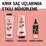 Gliss 7sec Split Hair Miracle Ekspres Onarıcı Bakım İyonik Kompleks ve Üzüm Çekirdeği Yağı ile 200 ml
