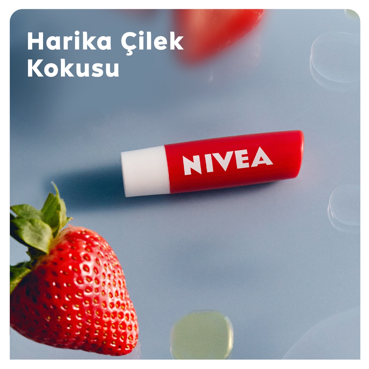  NIVEA LIP CARE NIVEA LIP CARE Nivea Dudak Bakım Kremi ve Dudak Parlatıcı Çilek 4,8 g 24 Saat Nem  1 of 6 