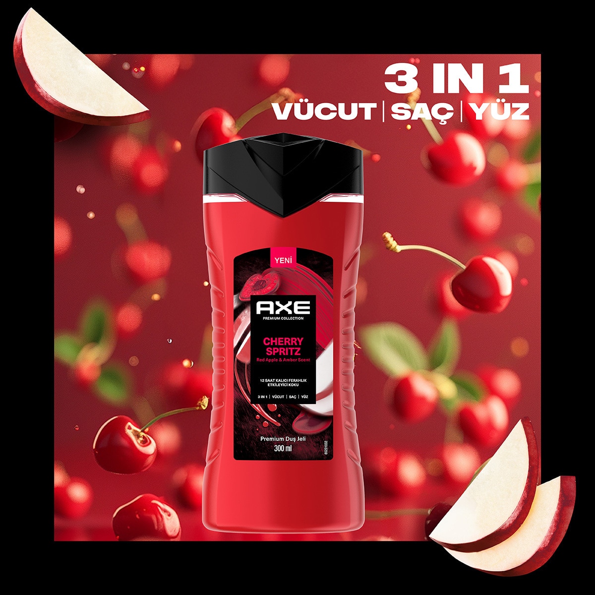 AXE AXE Axe Premium Cherry Spritz 3In1 Duş Jeli 300 ml 1 of 9