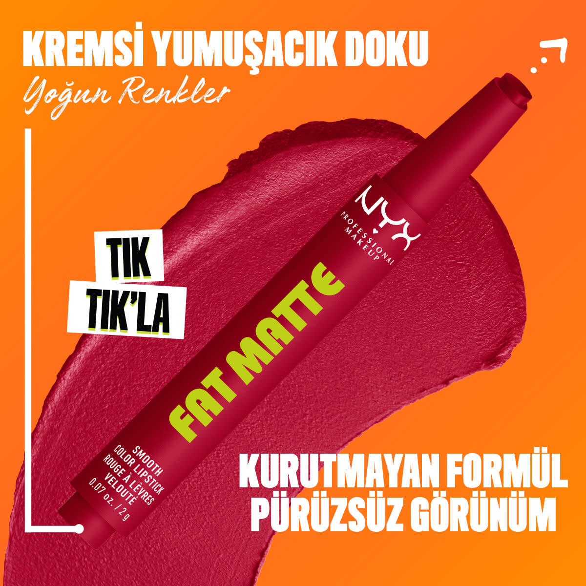 NYX NYX Nyx Professional Makeup Fat Matte Slick Click Mat Dudak Balmı 17 1 of 8