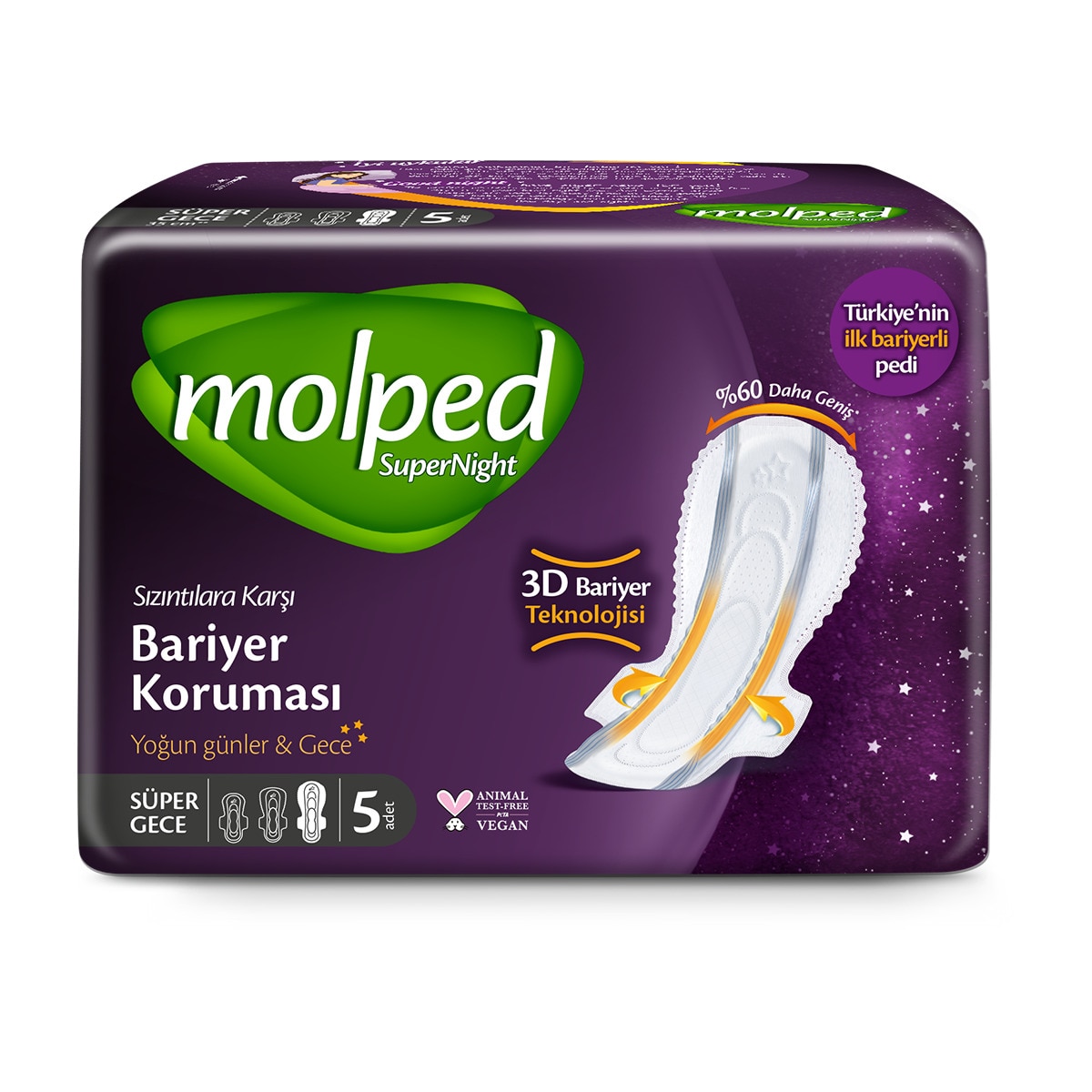 MOLPED MOLPED Molped Supernight Super Gece Tekli 5 Adet 1 of 1