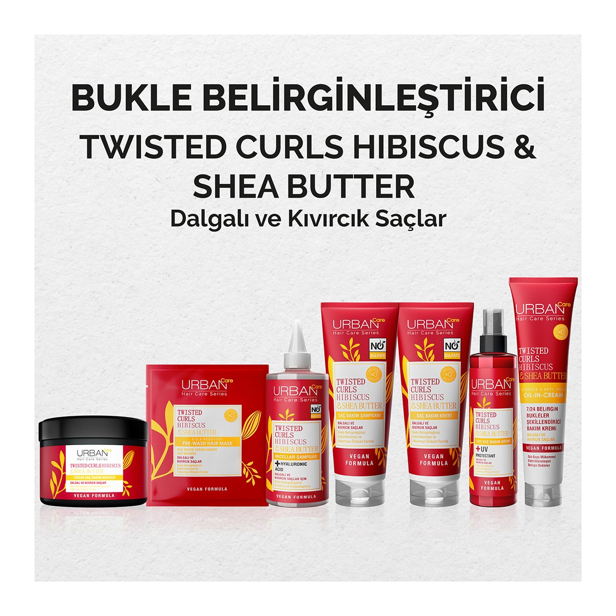 URBAN CARE Urban Care Curl Hibiscus ve Shea Durulanmaz Bakım Kremi