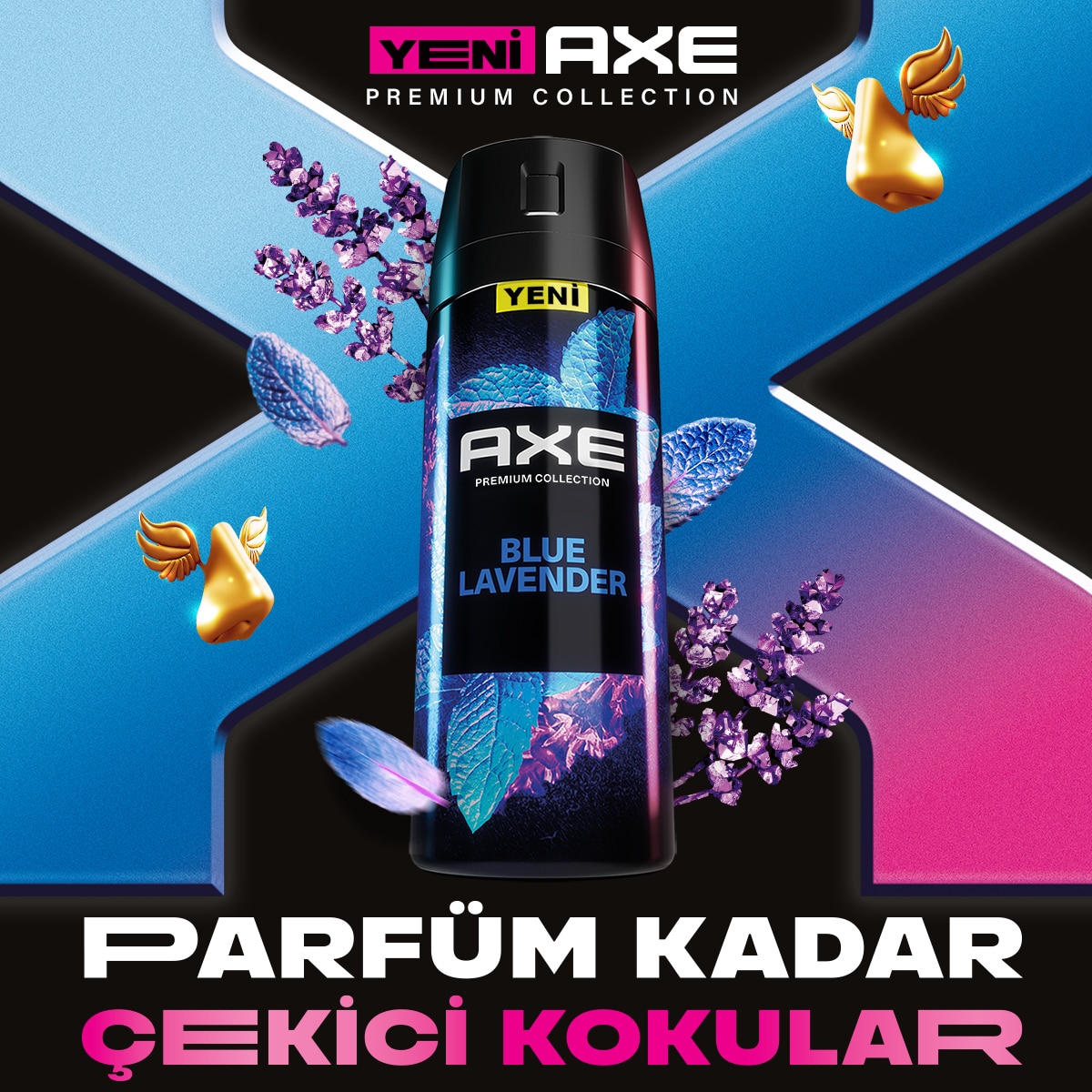  AXE AXE Axe Premium Collection Erkek Sprey Deodorant Blue Lavender 72 Saat Ferahlık 150 ml  1 of 9 