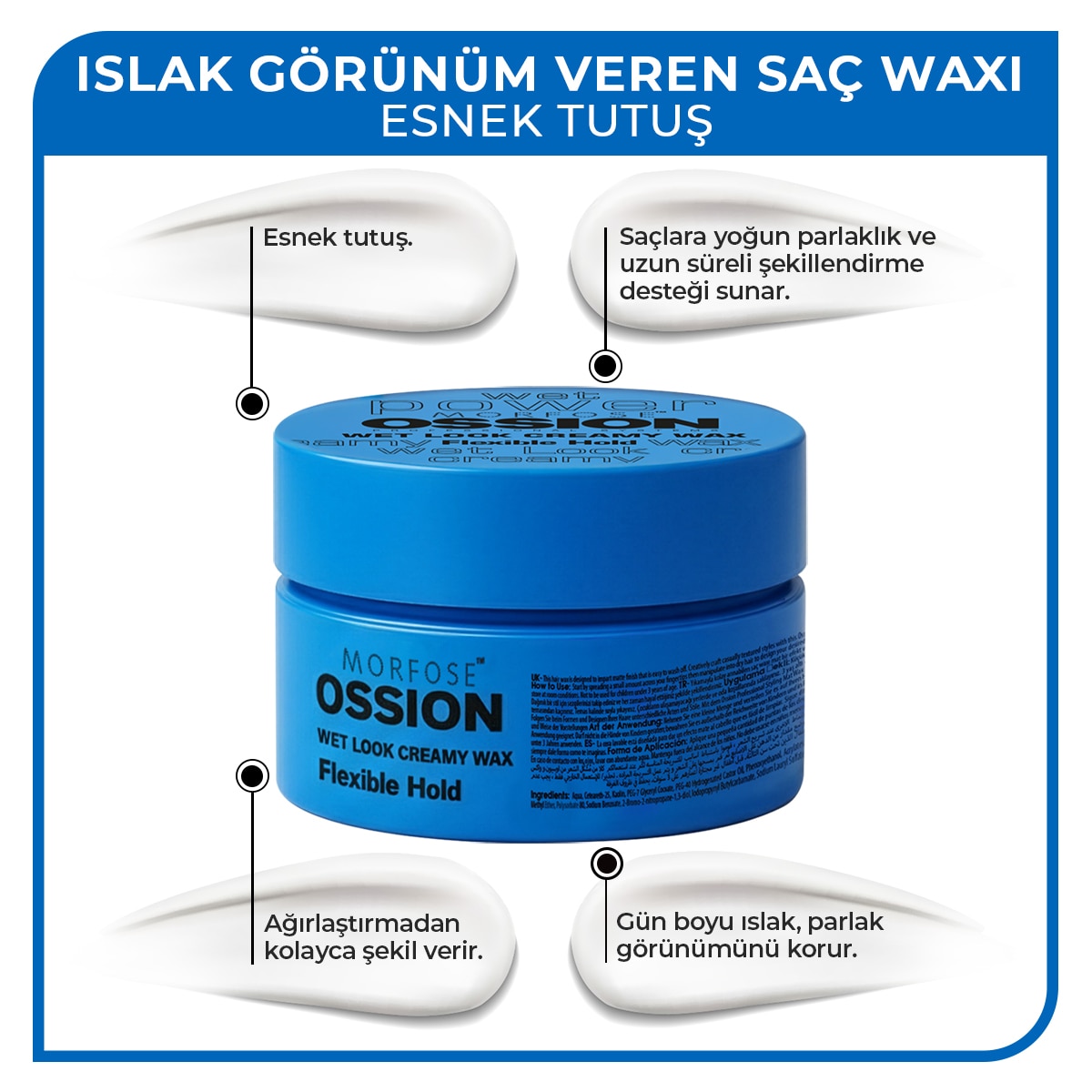 MORFOSE EXC. Morfose Ossion Islak Görünümlü Kremsi Wax 100 ml
