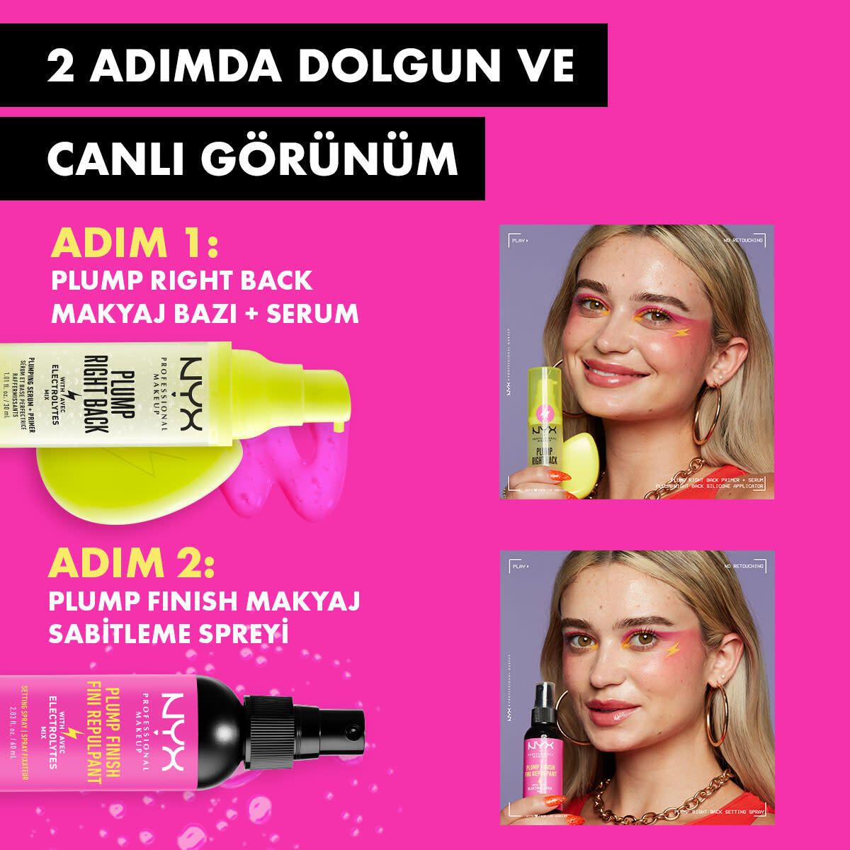 NYX NYX Nyx Professional Makeup Plump Right Back Makyaj Bazı + Serum 1 of 5