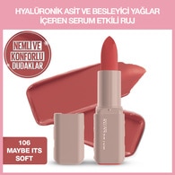 Maybelline New York Serum Etkili Hyaluronik Asit ve Besleyici Yağ İçeren Ruj Satin It's Soft 106