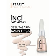  FLORMAR FLORMAR Flormar Pearly Yarı Transparan & Parlak Bitişli Sedefli Oje No:308 Snow Glam  1 of 4 