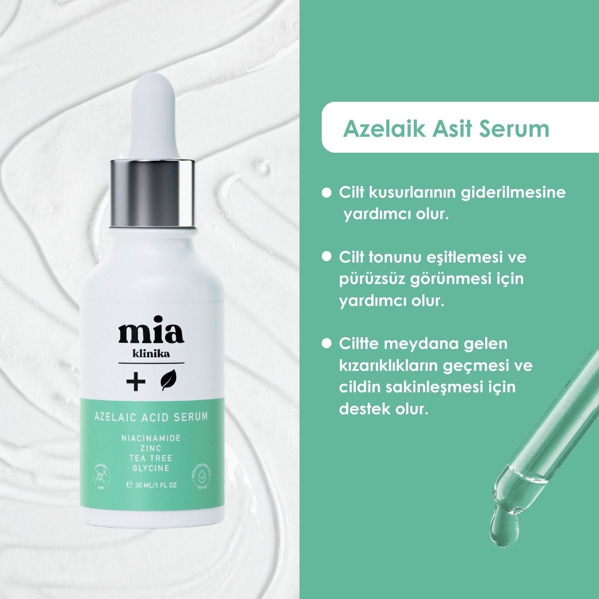  MIA KLINIKA MIA KLINIKA Mia Klinika Azelaik Asit Serum 30 ml  1 of 4 
