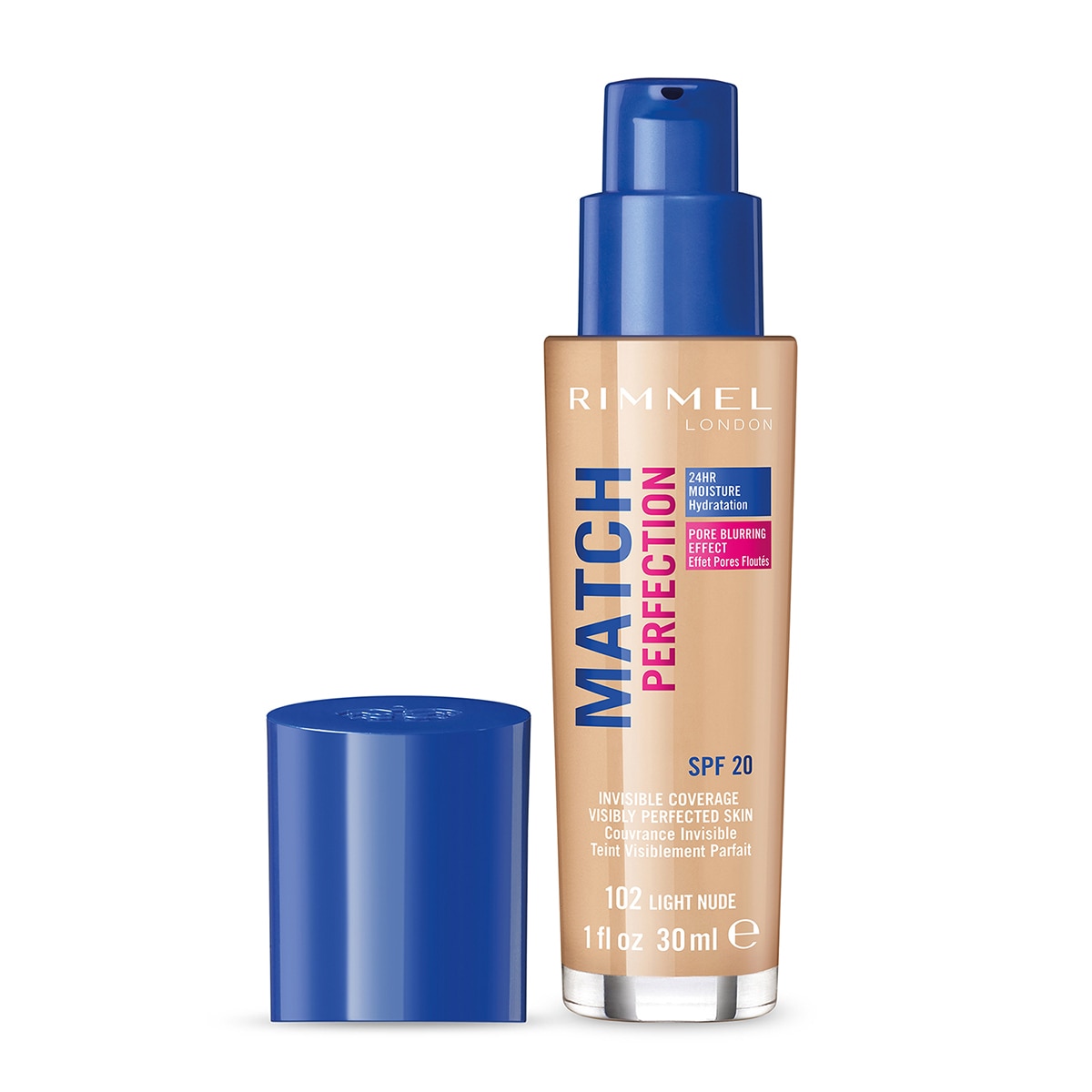  RIMMEL LONDON RIMMEL LONDON Rimmel London Match Perfection Fondöten No: 102 Light Nude  1 of 2 