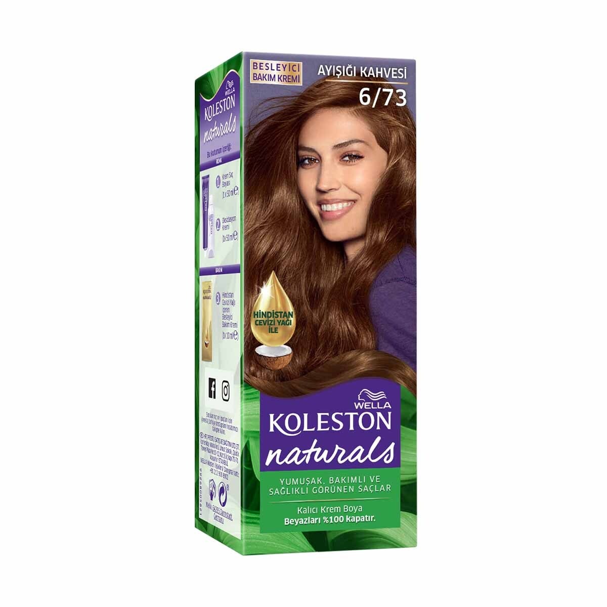 KOLESTON NATURALS KOLESTON NATURALS Wella Koleston Naturals Saç Boyası 6/73 Ayışığı Kahvesi 1 of 7
