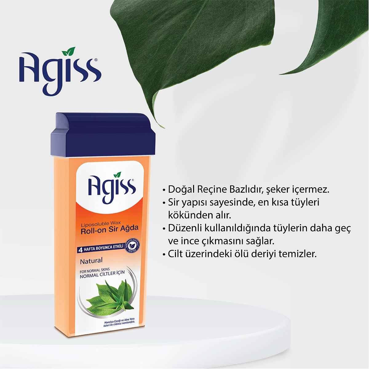  AGISS AGISS Agiss Roll-On Sir Ağda Doğal Naturel 100 ml  1 of 2 