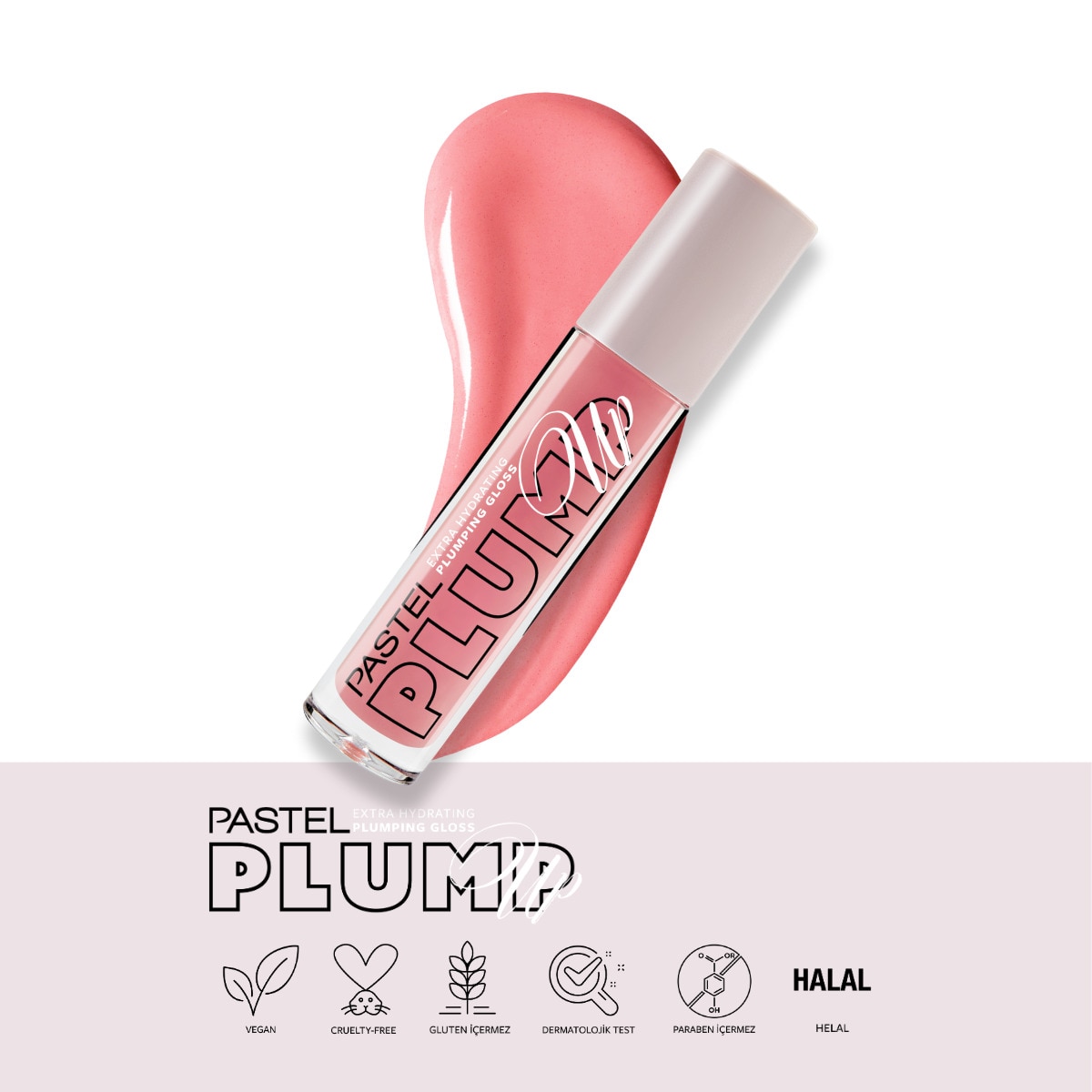  PASTEL PASTEL Pastel Plump Up Extra Hydrating Plumping Gloss Dolgunlaştıran Dudak Parlatıcısı 203 Cotton Candy  1 of 10 