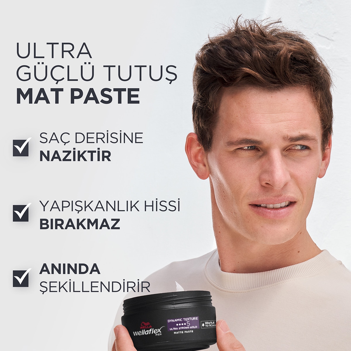  WELLA WELLA Wellaflex Men Dynamic Wax Ultra Güç 75 ml  1 of 7 