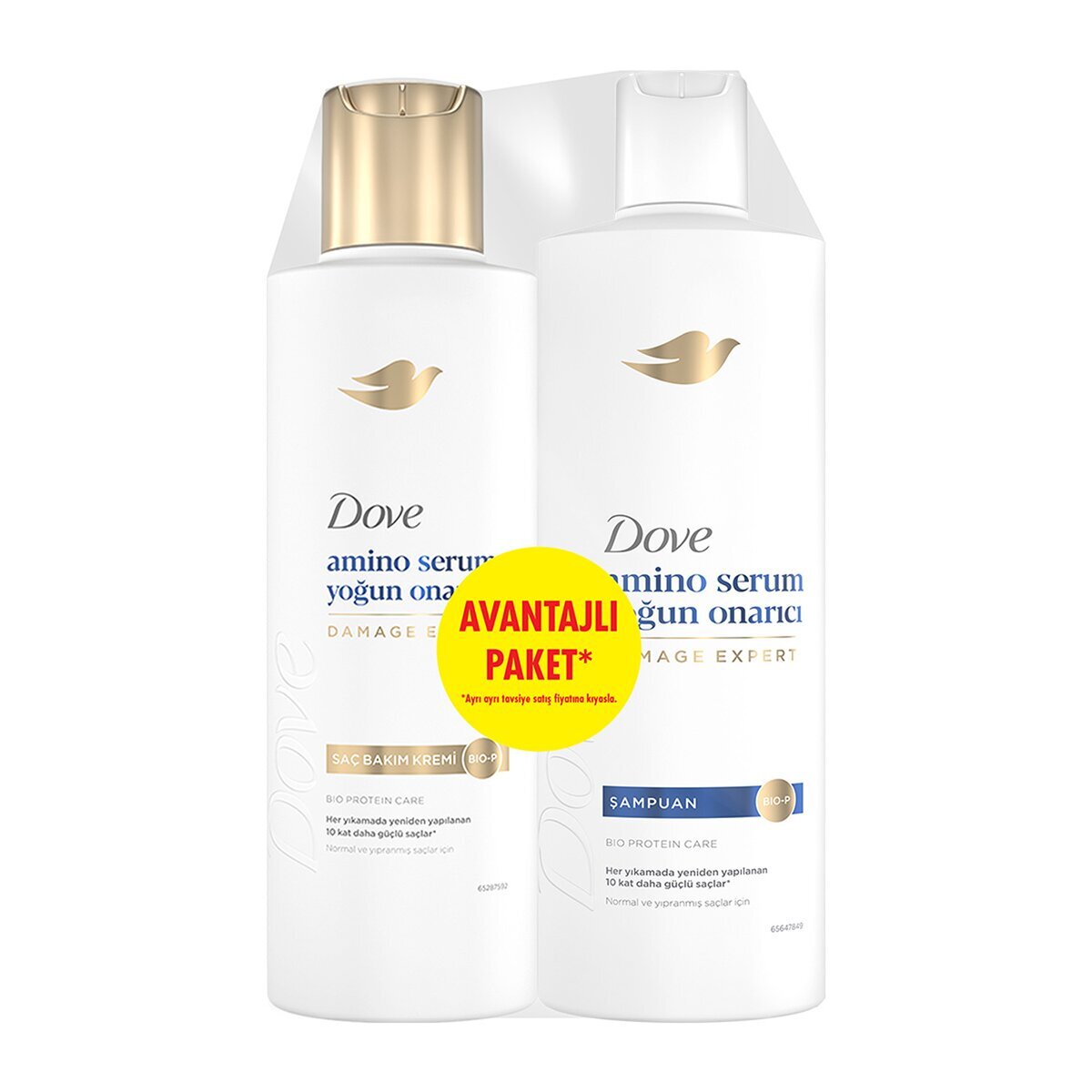 DOVE DOVE Dove Şampuan Yoğun Onarıcı 375 ml + Krem 200 ml Set 1 of 1