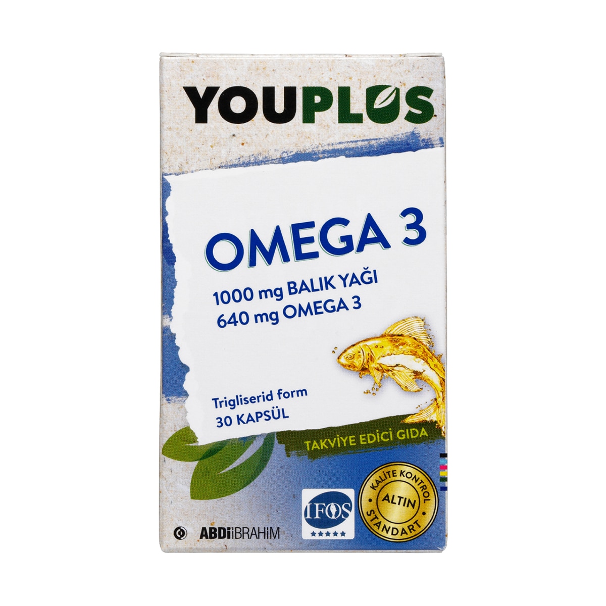 YOUPLUS YOUPLUS Youplus Omega 3 Balık Yağı 30 Kapsül 1 of 3