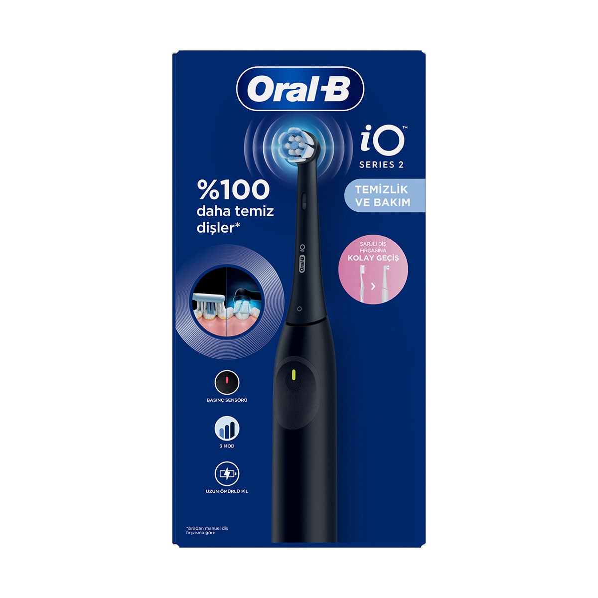 ORAL-B ORAL-B Oral-B iO 2 Şarjlı Diş Fırçası Gece Siyahı 1 of 7