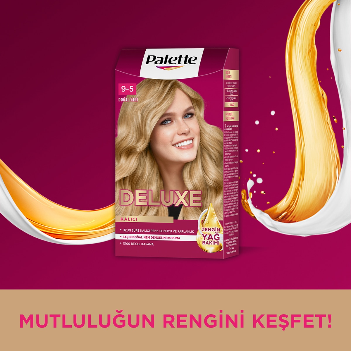  PALETTE PALETTE Palette Deluxe Saç Boyası Doğal Sarı 9-5  1 of 8 