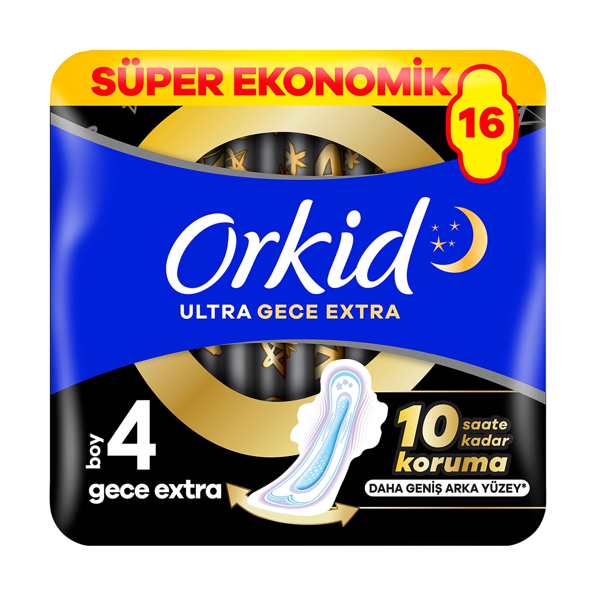 ORKID ORKID Orkid Ultra Ekstra Dörtlü Hijyenik Ped Gece Ekstra 16'lı 1 of 10