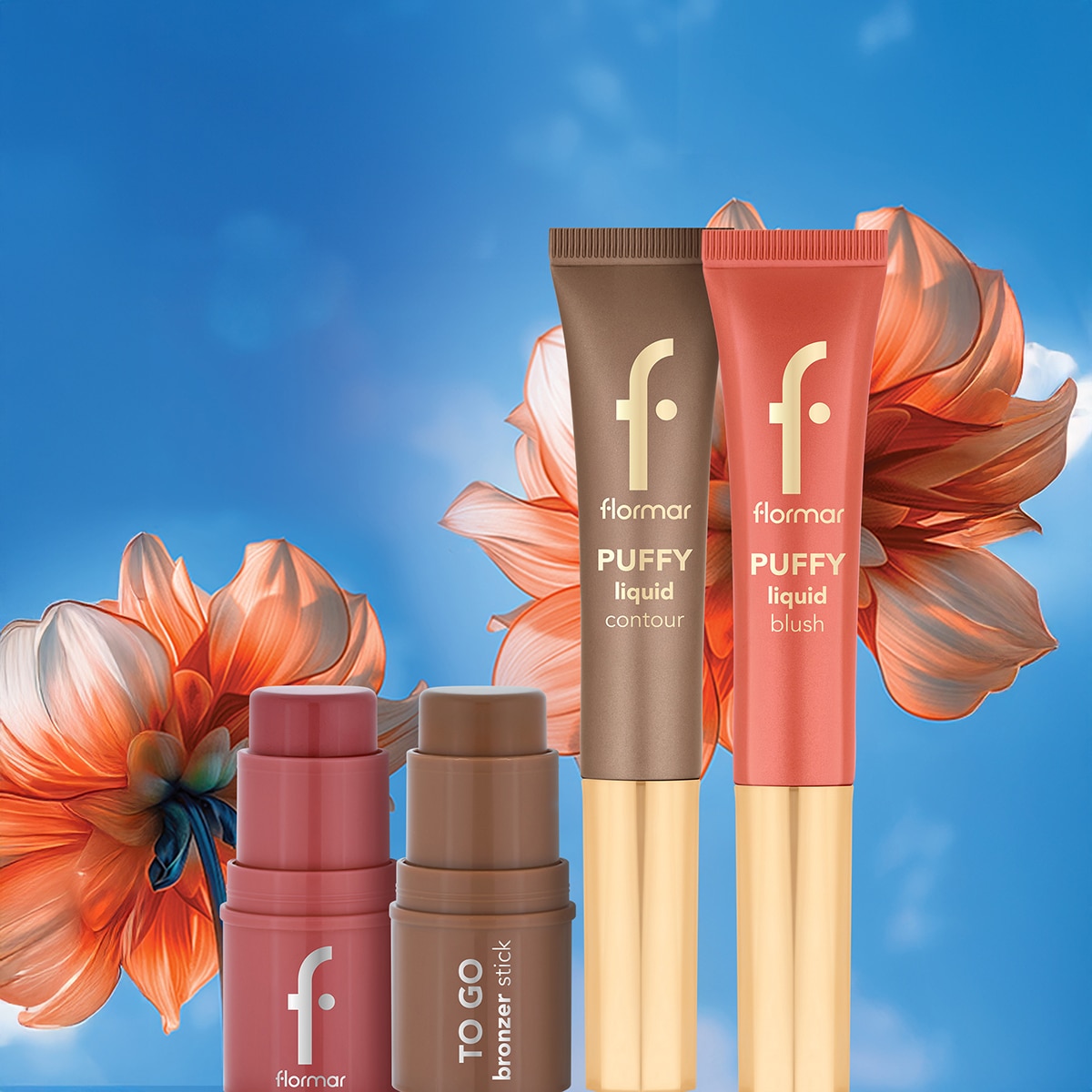  FLORMAR EXC. FLORMAR EXC. Flormar To Go Nemlendirici Etkili & Işıltılı Kremsi Stick Allık - 001 Peachy Glam  1 of 6 