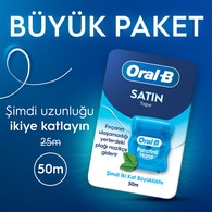 ORAL-B ORAL-B Oral-B Satin Tape Parafinli Nane 50 m 1 of 9