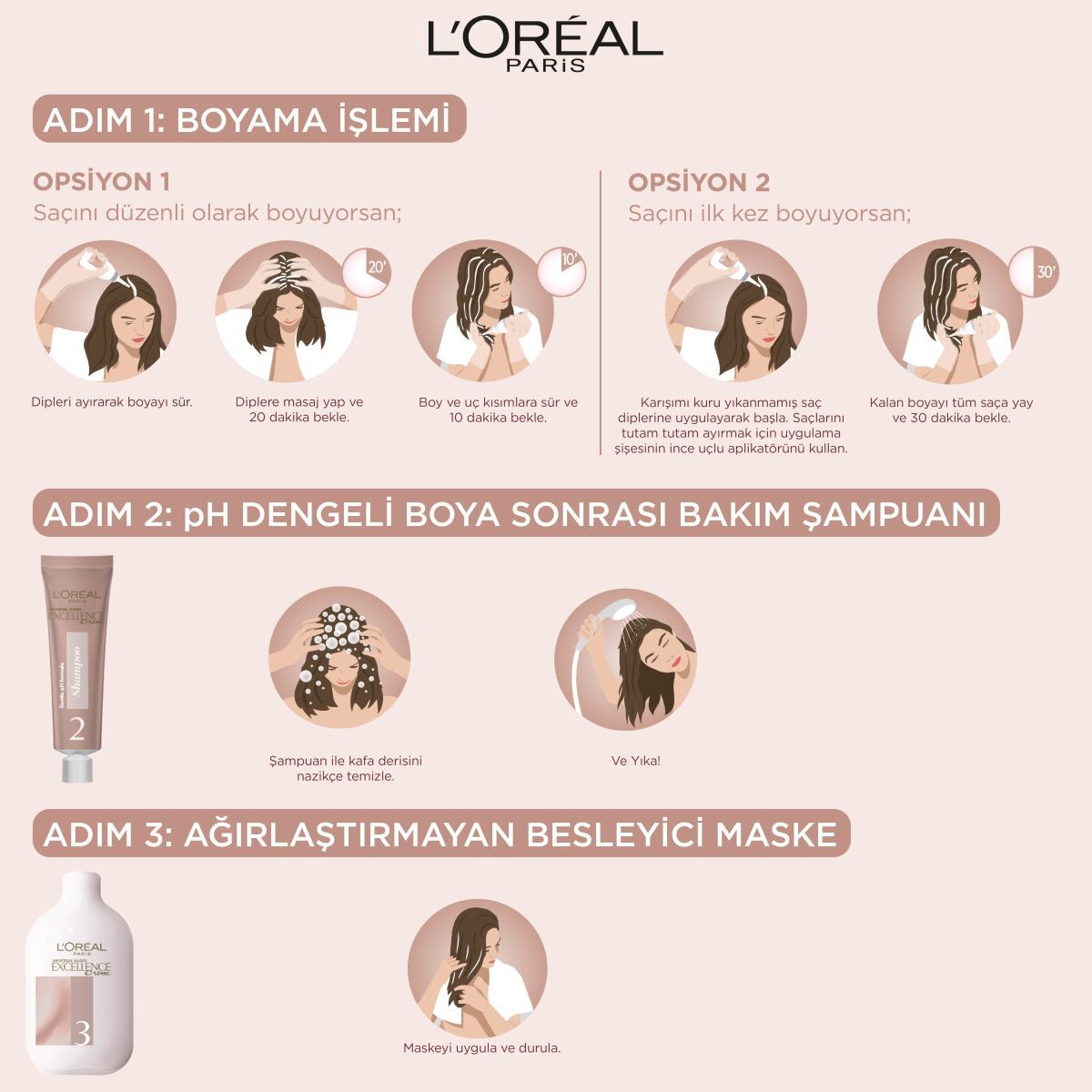 EXCELLENCE EXCELLENCE L'Oreal Paris Excellence Saç Boyası Nude Koyu Kumral 6U 1 of 7