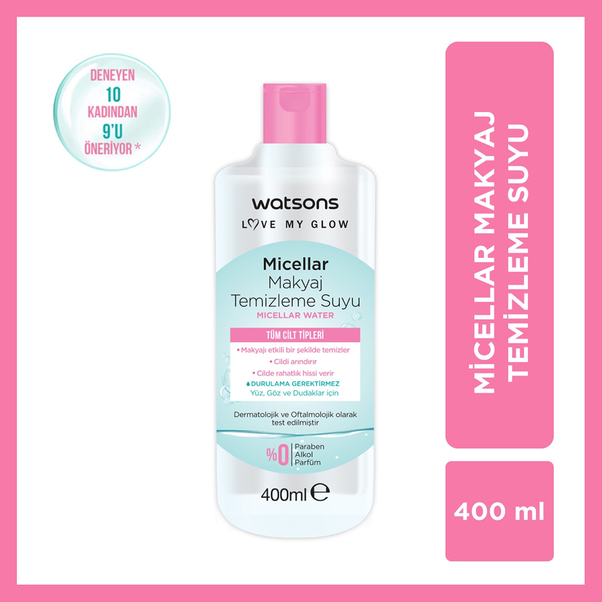 WATSONS WATSONS Watsons Micellar Makyaj Temizleme Suyu 400 ml 1 of 3
