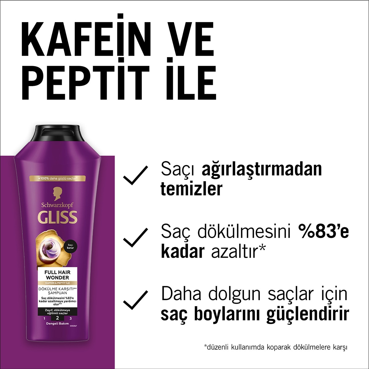  GLISS GLISS Gliss Şampuan Full Hair Wonder 400 ml  1 of 9 