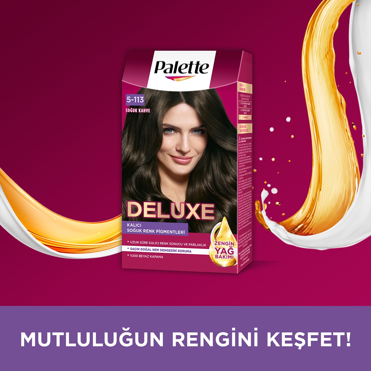 PALETTE PALETTE Palette Deluxe Saç Boyası 5-1 Soğuk Kahve 1 of 11