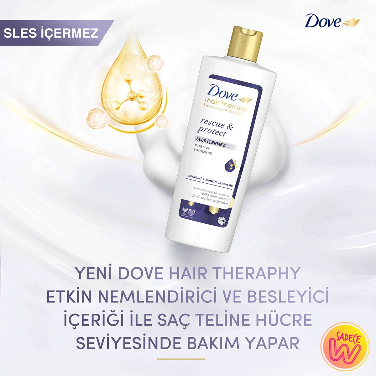 undefined DOVE EXC. Dove Hair Therapy Onarıcı Saç Bakım Şampuanı Rescue & Protect 350 ml 1 of 10