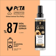 Gliss Ultimate Repair Güçlendirici Sıvı Saç Kremi Sıvı Keratin ve Siyah İnci Özü ile 200 ml