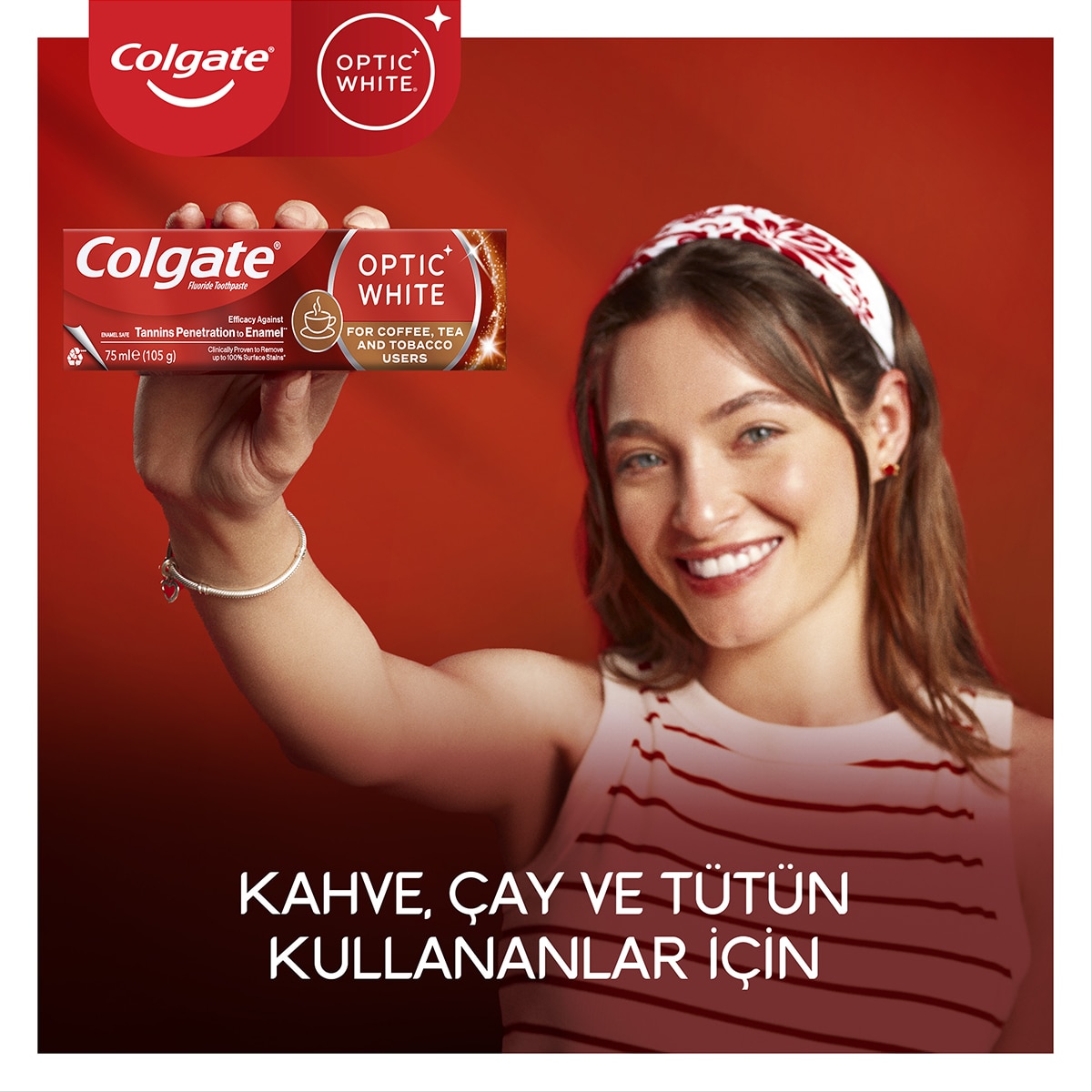  COLGATE COLGATE Colgate Optic White Diş Macun Çay&Kahve&Tütün 75 ml  1 of 10 