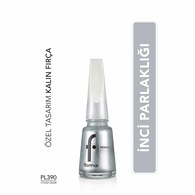  FLORMAR FLORMAR Flormar Pearly Parlak Bitişli Yarı Transparan Sedefli Oje No: 390 Stylish Silver  1 of 1 