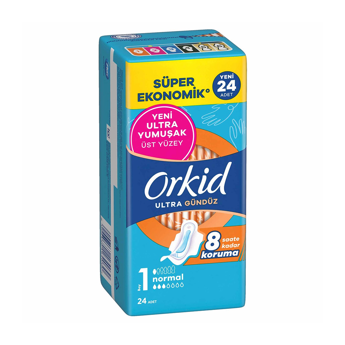 ORKID ORKID Orkid Ultra Ekstra Dörtlü Hijyenik Ped Normal 24'lü 1 of 7