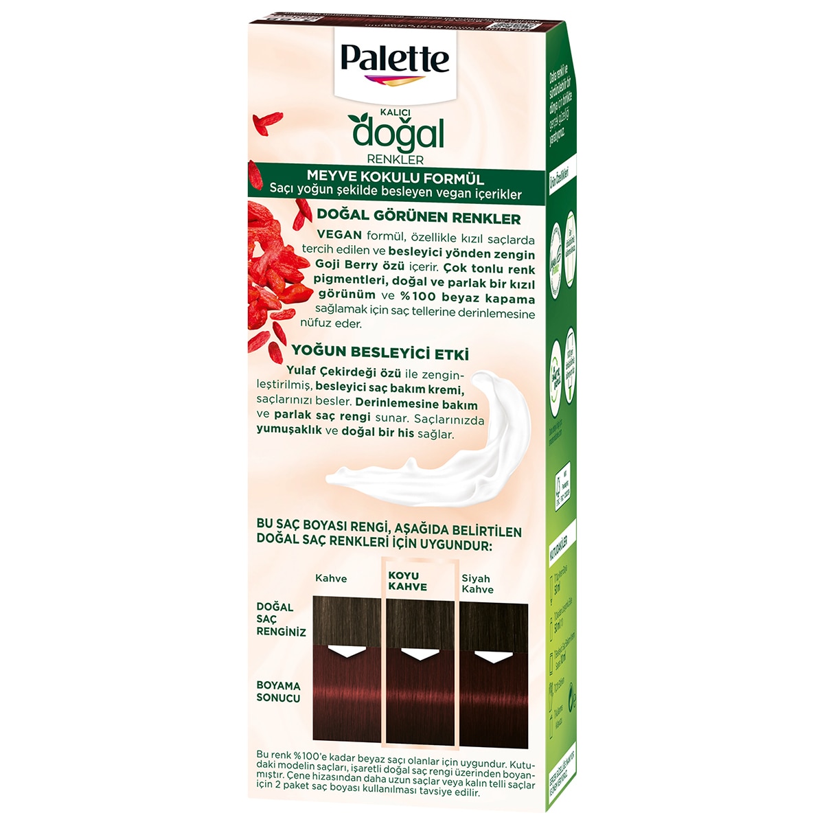 PALETTE NATURAL COLORS PALETTE NATURAL COLORS Palette Kalıcı Doğal Renkler Saç Boyası 3-68 Kızıl Çikolata 1 of 10