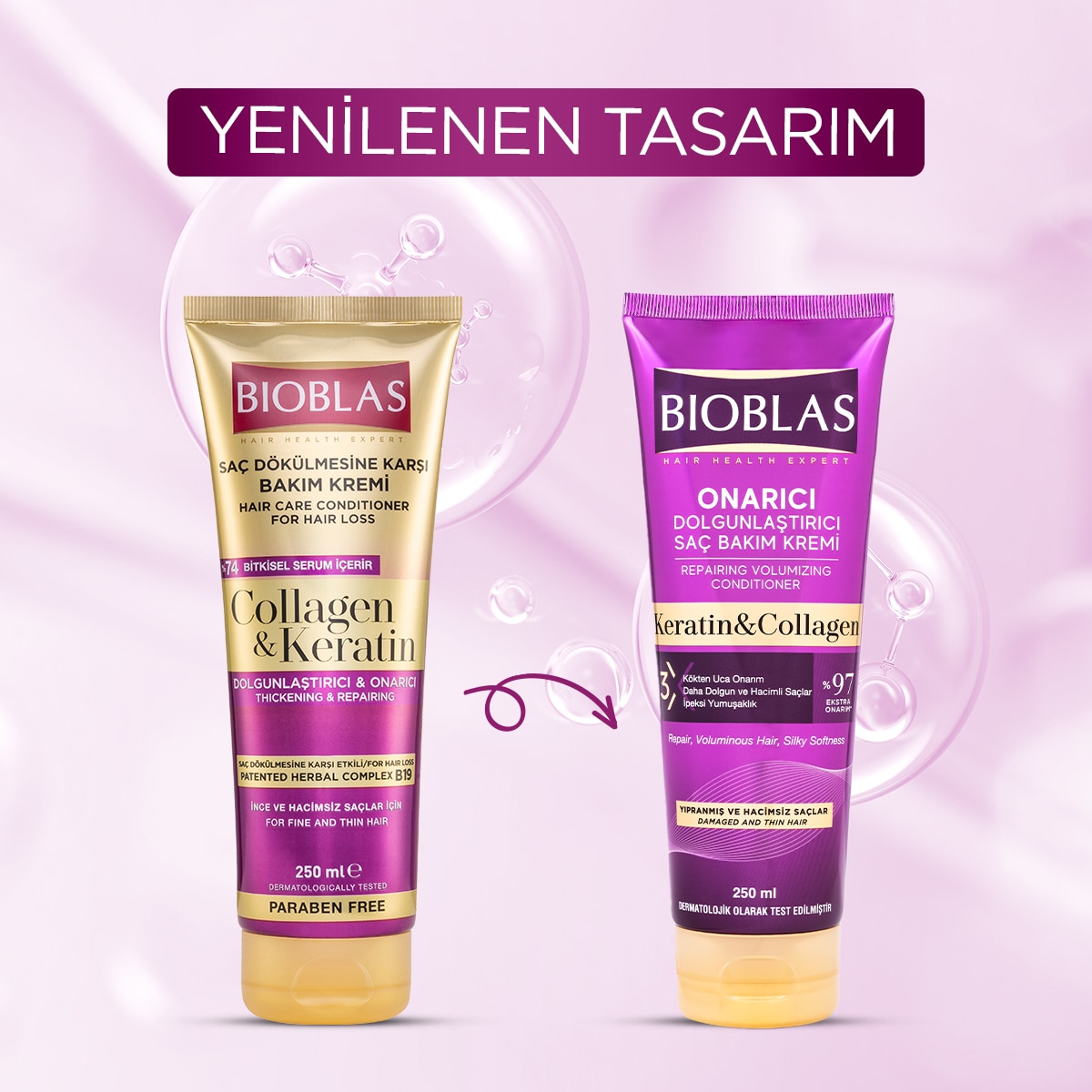 BIOBLAS BIOBLAS Bioblas Saç Kremi Kolajen&Keratin 250 ml 1 of 6