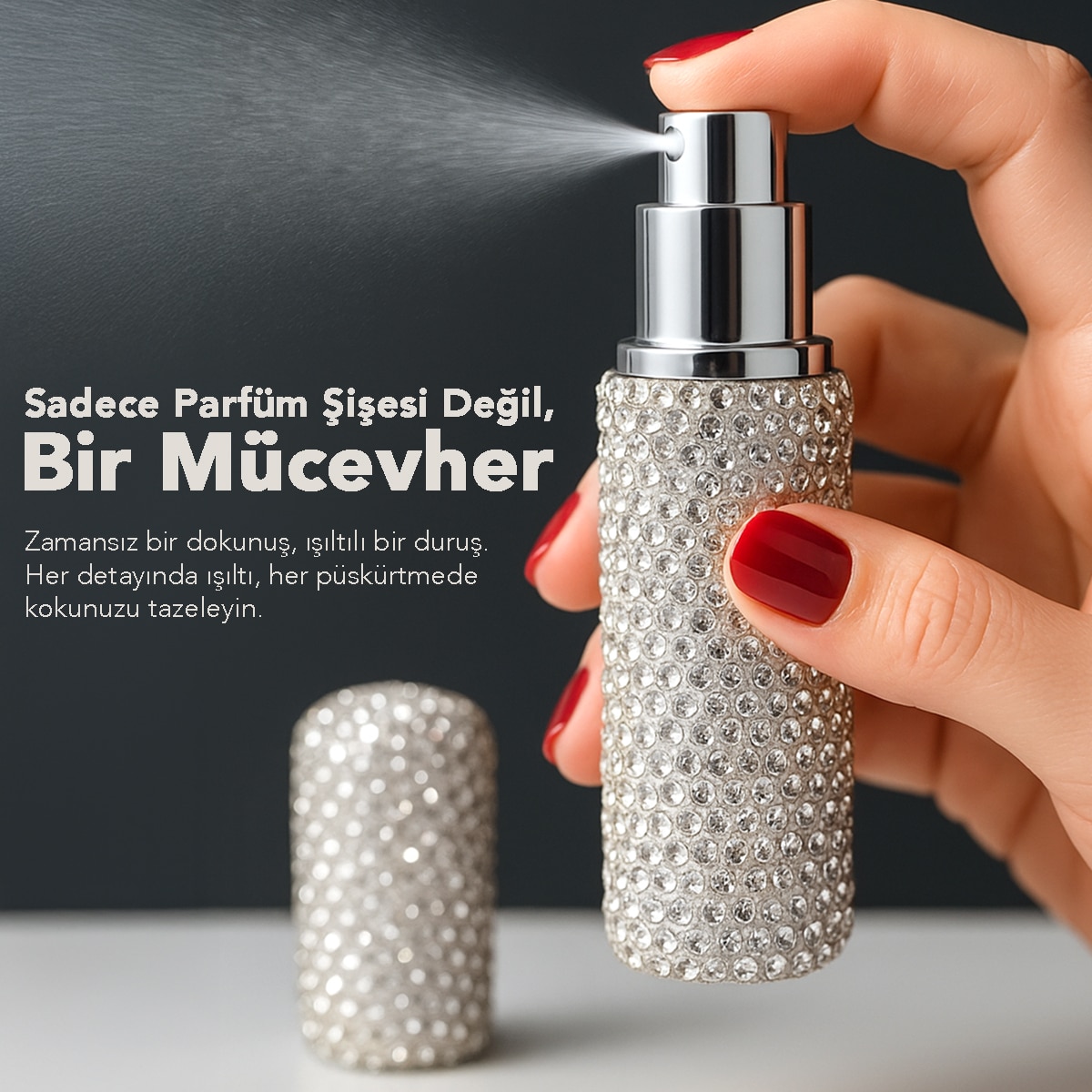 ZHENE ZHENE Zhene Kristal Desenli Seyahat Parfüm Şişesi 10 ml 1 of 6