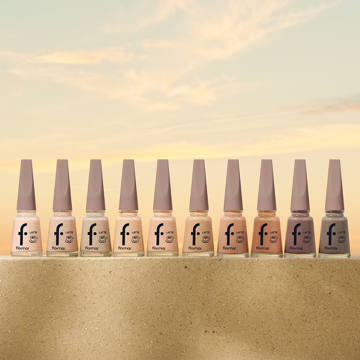  FLORMAR FLORMAR Flormar Latte Parlak Bitişli Kahve Tonlu Oje No: 008 Mocha Mist  1 of 6 