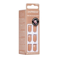  KISS IMPRESS Kiss Impress Color Kendinden Yapışkanlı Takma Tırnak Kısa Bej 010  1 of 5 