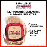L'Oreal Paris Infaillible 24H Fresh Wear Pudra Fondöten 180 Rose Sand