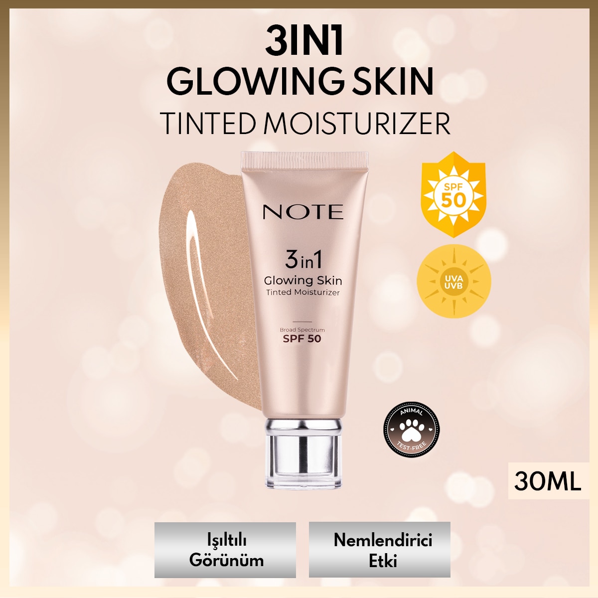  NOTE NOTE Note 3in1 Glowing Skin Tinted Nemlendirici  1 of 1 Note 3in1 Glowing Skin Tinted Nemlendirici