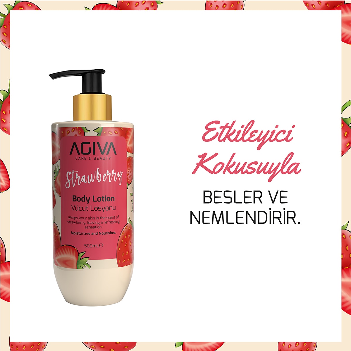AGİVA EXC. AGİVA EXC. AGİVA NEM.BES. VCT LOSYON ÇİLEK 300ML 1 of 3