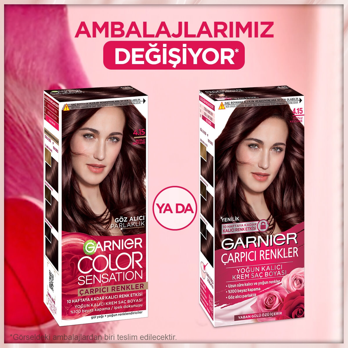  GARNIER GARNIER Garnier Çarpıcı Renkler Saç Boyası Buzlu Kestane No: 4,15  1 of 7 