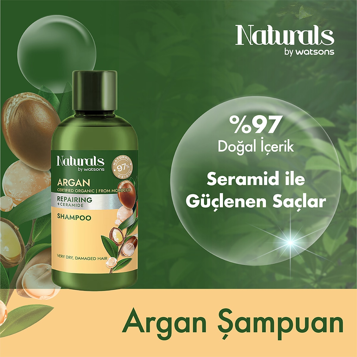 NATURALS BY WATSONS NATURALS BY WATSONS Naturals By Watsons Argan Şampuan 100 ml 1 of 3