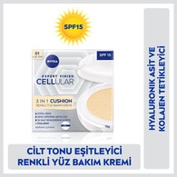 Nivea Cellular Expert Finish 3in1 Cushion Renkli Açık Ton Yüz Bakım Kremi 01 15 ml