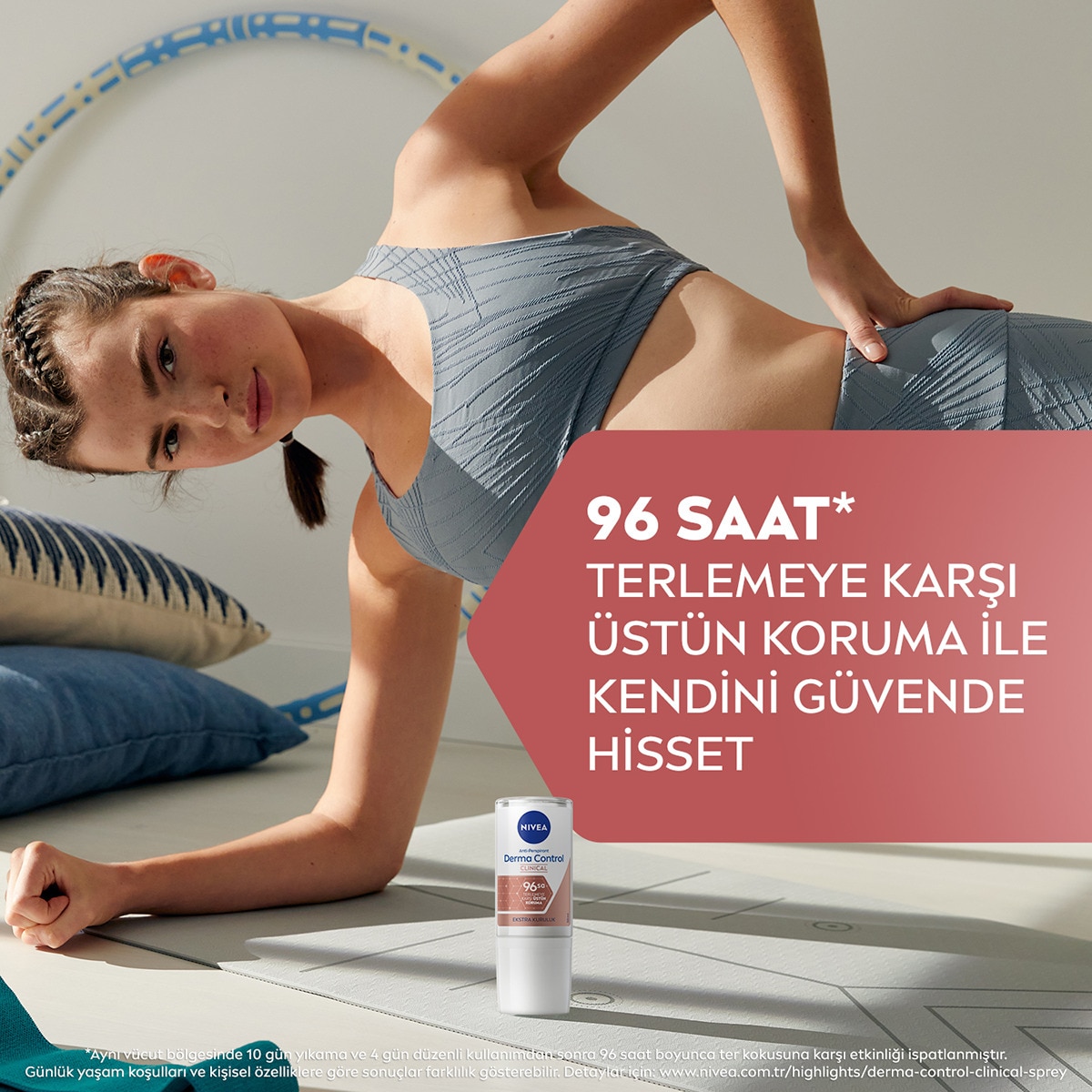  NIVEA DEO NIVEA DEO Nivea Kadın Roll On Deodorant Derma Control Clinical 50 ml C Vitamini ile Koltuk Altı Kararma Karşıtı  1 of 6 